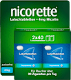 nicorette freshmint 4 mg Nicotin Lutschtabletten, gepresst Nikotin, (2 x 40St) nicorette