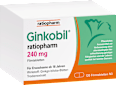 Ginkobil ratiopharm 240 mg Ginkgo-biloba-Blätter-Trockenextrakt Filmtabletten Ginkobil