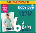 Plienkové nohavičky Premium - veľ. 6 xl (15+ kg) Monats Pack babylove