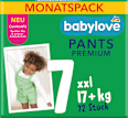 Premium plenkové kalhotky, velikost 7 měsíční box babylove