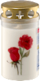 Grabkerzen mit Rosen Motiv Profissimo