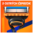 Pánsky holiaci strojček Fusion5 + 5 náhradných hlavíc Gillette