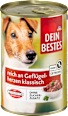 Nassfutter Hund reich an Geflügelherzen Dein Bestes