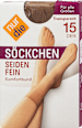 Söckchen Seidenfein bronze 15 DEN One Size (1 Paar) nur die