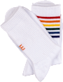 Good Vibes Socken weiß Regenbogen, Gr. 35 - 38 (2 Paar) nur die