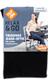 Relax & Go Treggings Jeans-Optik tiefschwarz, Gr. 44 - 46 nur die