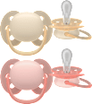 Schnuller ultra soft Silikon, beige/rosa, 0-6 Monate PHILIPS AVENT