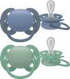 Schnuller ultra soft Silikon, grün/blau, 6-18 Monate PHILIPS AVENT