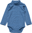 Body Langarm mit Rollkragen & Ripp-Struktur, blau, Gr. 74/80 ALANA