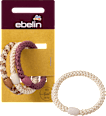 Haargummis geflochten, Braun, Rot, Weiß ebelin