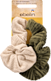 Scrunchies Kord recycelt, Creme, Grün ebelin