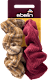 Scrunchies, Braun-kariert, Kirschrot ebelin