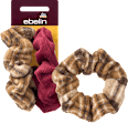 Scrunchies, Braun-kariert, Kirschrot ebelin