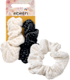 Scrunchies, weiß/schwarz ebelin