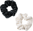 Scrunchies, weiß/schwarz ebelin