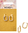 Creolen mit Strass, Gold-Optik ebelin
