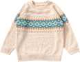 Pullover aus Strick mit Norweger-Muster, beige & blau, Gr. 104 ALANA