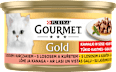 Gold konzerva pro kočky losos, kuře  PURINA GOURMET