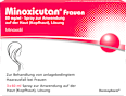 Minoxicutan Frauen, Wirkstoff: Minoxidil 20 mg/ml Spray 3 x 60 ml Minoxicutan