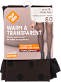 Strumpfhose Warm & Transparent Strapazierfähig schwarz mit Polka Dots, Gr. 38-40 nur die