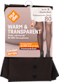 Strumpfhose Warm & Transparent Strapazierfähig schwarz mit Herz, Gr. 38-40 nur die