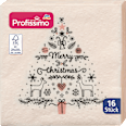 Nyomott mintás szalvéta Merry Christmas, 25 x 25 cm Profissimo