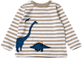 Langarmshirt mit Dino-Muster, braun, Gr. 104 ALANA