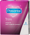 Prezerwatywy Trim ściśle przylegające 3 szt. Pasante