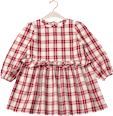 Kleid aus Flanell mit Karo-Muster, rot, Gr. 116 ALANA