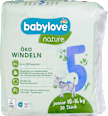 Windeln Öko Gr. 5 Junior (10-16 kg) babylove nature