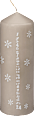 Kerze 70/200 , Advent, grau Dekorieren & Einrichten