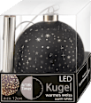 LED Kugel Sternenglanz zum Hängen, schwarz (12 cm) Dekorieren & Einrichten