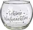 Kerzenhalter aus Glas "Schöne Weihnachten" (10 cm) Dekorieren & Einrichten
