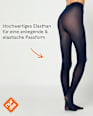 Strumpfhose warm & transparent strapazierfähig blau Gr. 38/40, 80 DEN nur die
