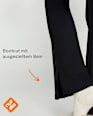 Flared Leggings mit warmem & weichem Innenfleece schwarz Gr. 36/38 nur die