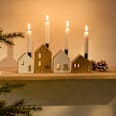Adventskerzen-Set Häuser 4tlg Dekorieren & Einrichten