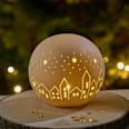 LED-Kugel aus Porzellan (7 cm) Dekorieren & Einrichten