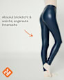 Leggings in Leder-Optik blau Gr. 36/68 nur die