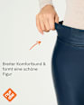 Leggings in Leder-Optik blau Gr. 36/68 nur die