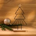 Metallaufsteller, Baum mit goldenem Stern, schwarz-natur BOLTZE