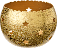 Windlicht aus Metall mit Sternausstanzung, gold BOLTZE