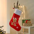 Nikolausstrumpf Elch aus Fleece, rot-weiß Dekorieren & Einrichten