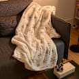Decke, Polyester Korallfleece, Schneeflocken (200x150 cm) Dekorieren & Einrichten