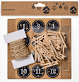 Adventskalender-Set mit Papiertüten, Klammern, Kordel & Aufklebern  Dekorieren & Einrichten