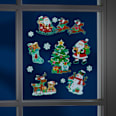 Fensterbild Weihnachtsmotive mit Glitter (A3) Dekorieren & Einrichten