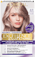 barva na vlasy ultra popelavá světlá blond 8.11 L'ORÉAL PARiS EXCELLENCE Creme