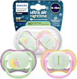 Smoczek uspokajający Ultra Air Nighttime 6-18m, dziewczynka, świecący w ciemności PHILIPS AVENT