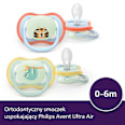 Smoczek uspokajający Ultra Air Nighttime 0-6m, chłopiec, świecący w ciemności PHILIPS AVENT