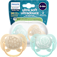 Smoczek uspokajający Ultra Soft 0-6m, neutral PHILIPS AVENT