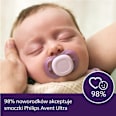 Smoczek uspokajający Ultra Start Nighttime 0-2m, świecący w ciemności, ortodontyczny, dziewczynka PHILIPS AVENT